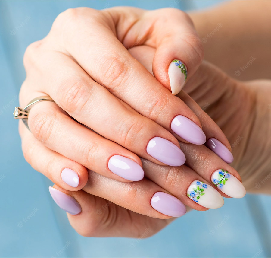 A perfect colored manicure and pedicure in Huntsville this Summer