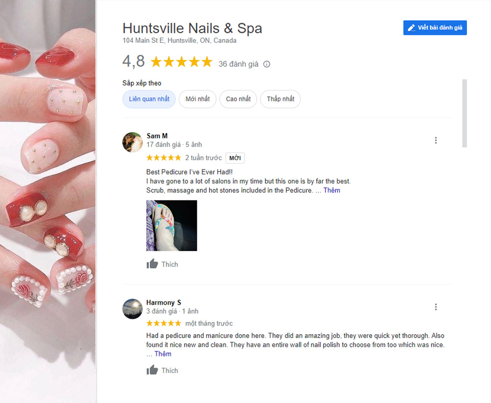 What our customers say about Huntsville Nails & Spa