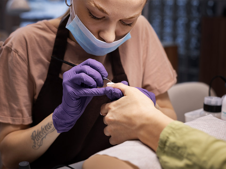 Relax yourself at home while technicians are performing mani and pedi