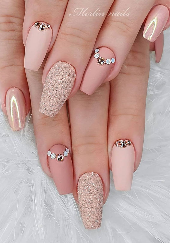 Pink nail design